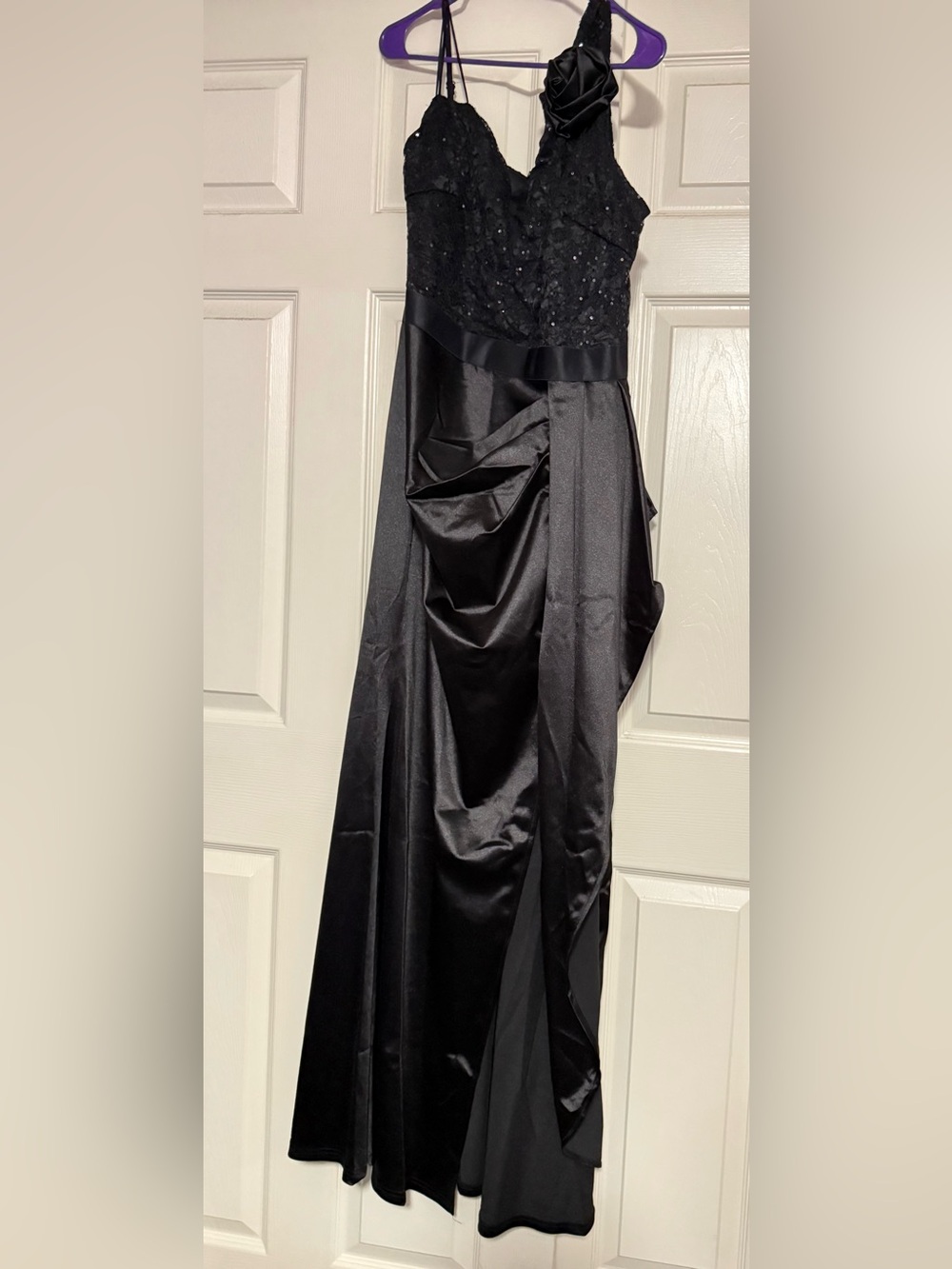 Miusol Black Satin Dress with Branded Tag